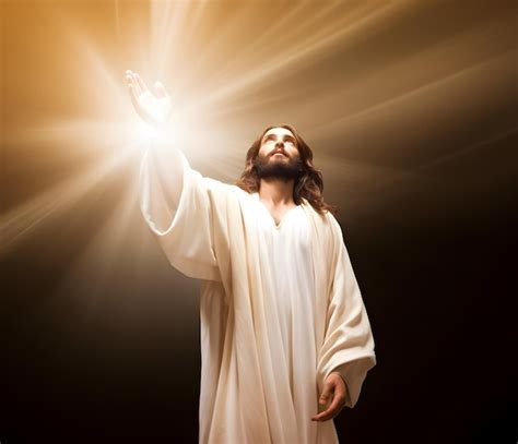 Premium Photo Resurrected Jesus Christ Reaching Out His Hand And Praying