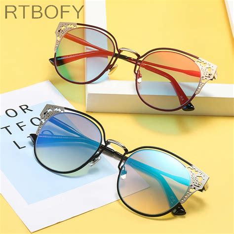 Gafas De Sol Rtbofy De Metal Con Montura De Ojo De Gato Para Mujer