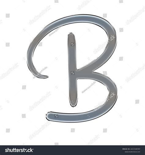 Silver Font Typography Stainless Silver Fonts Stock Illustration ...