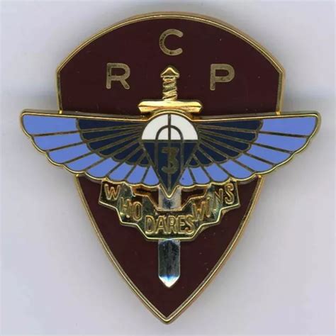 3 RÉGIMENT DE Chasseurs Parachutistes RCP Drago Noisiel G 2793 7 65