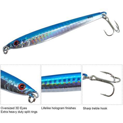 2020 Lead Vertical Jigs Saltwater Jigging Fishing Lure With Treble Hook