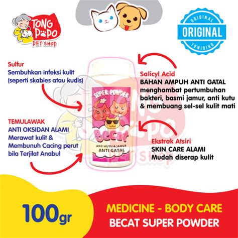 Jual Becat Bedak Kucing Anti Kutu Jamur Scabies Grooming Jakarta