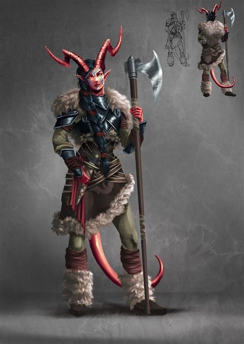 ArtStation Tiefling Barbarians Theresa Königseder Haller Barbarian