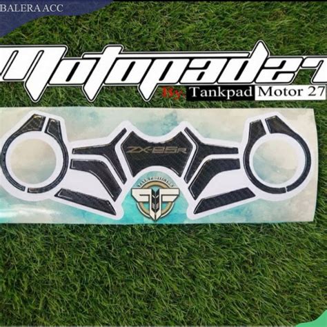 Jual Stiker Resin Timbul Carbon Segitiga Stang Kawasaki ZX25R Shopee