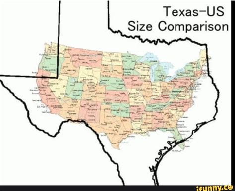 Texas-US Size Comparison - iFunny