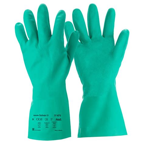 Ansell AlphaTec Solvex 37 675 Nitrile Chemical Resistant Gauntlets