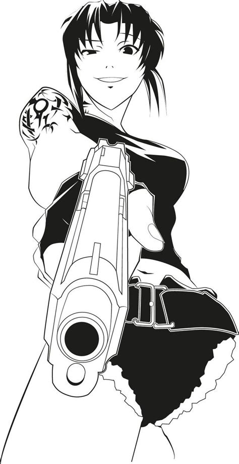 Black Lagoon Revy Vector By Albaturd Arte De Personajes Bocetos