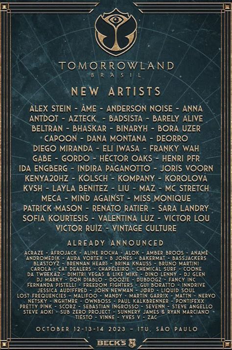 New Artists Announced Tml Brazil 2023 R Tomorrowland