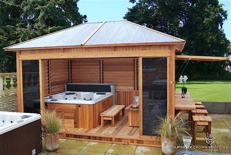 DIY HOT TUB COVER | Hot tub gazebo, Hot tub enclosure plans, Hot tub patio