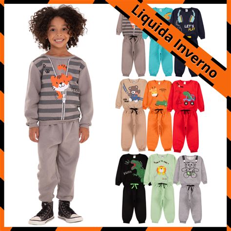Conjunto Infantil Inverno Masculino - Kit Sortido 4 Peças de Roupas Masculino Infantil Inverno – 2 blusas ...