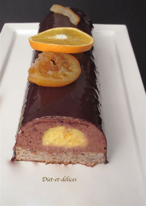 Bûche au chocolat et à lorange Diet Délices Recettes dietétiques