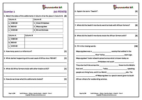 Grade 6 Geography Term 1 Worksheets