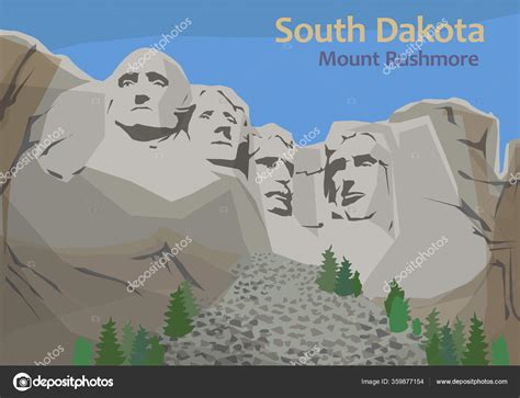 Mount Rushmore National Memorial Sculpture Carved Granite Face Mount