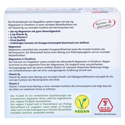 Doppelherz System Magnesium 400 Citrat Mit Orange Granatapfel Geschmack