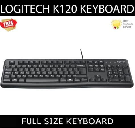 Logitech K120 Wired UK QWERTY USB Keyboard Full Size EBay