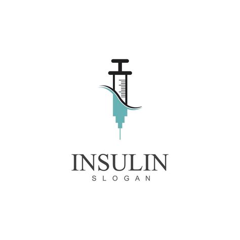 Insulin Injection Icon Illustration Simple Design Element Vector Logo