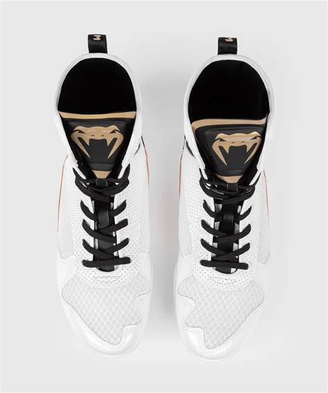 Botas de Boxeo Venum Elite blanco negro oro Envío Gratis