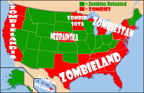 U S States Most And Least Likely To Survive The Zombie Apocalypse