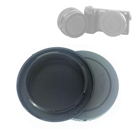 Black Gray Camera Rear Lens Cap Body Front Cap For Sony E Mount NEX