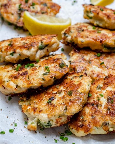 Cheesy Chicken Fritters Recipe Easy Keto Recipe Blondelish