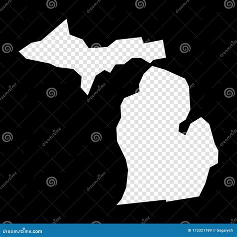 Stencil map of Michigan. stock vector. Illustration of expedition ...