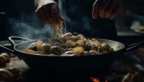 Mano Sosteniendo Pescado Fresco A La Parrilla En Plato Generado Por Ai