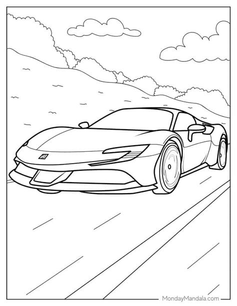 20 Ferrari Coloring Pages (Free PDF Printables)