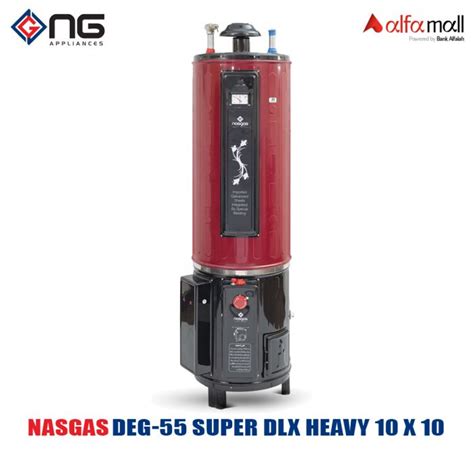 NasGas DEG 55 SUPER DLX Heavy Geyser 55 Gallon Electric Plus Gas 10 X