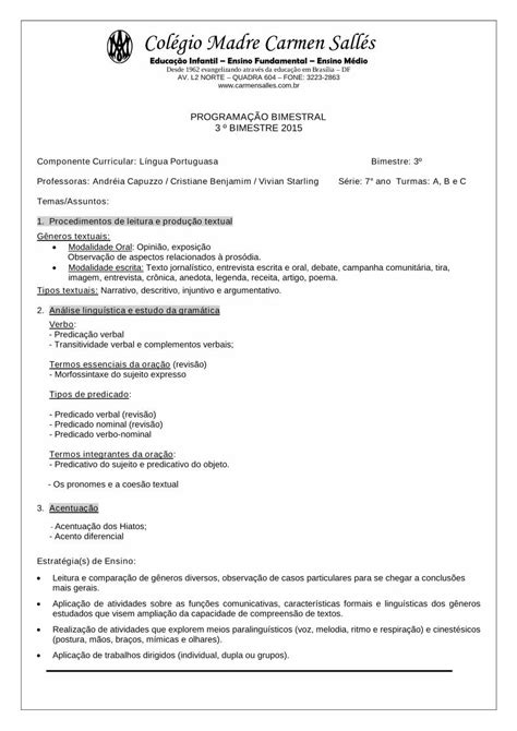 PDF Colégio Madre Carmen Sallés file Morfossintaxe do sujeito