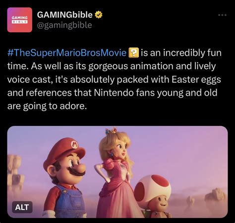 Film Updates On Twitter First Reactions To ‘the Super Mario Bros