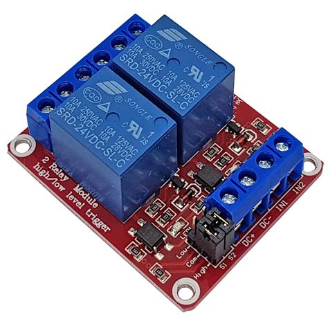 Module relay với opto cách ly kích H L 24VDC 10A Nshop