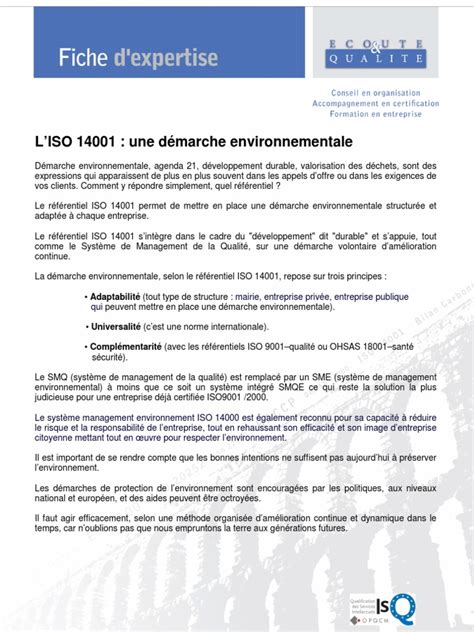 PDF ISO 14001 une démarche environnementale DOKUMEN TIPS