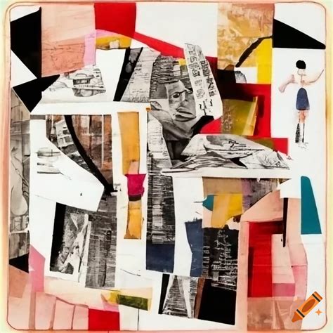 Cubist Art Newspaper Collage