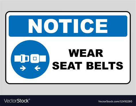 Fasten Seat Belt Sign Vector Elcho Table