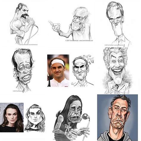 How to Draw Caricatures: Head Shapes | Caricature sketch, Caricature ...