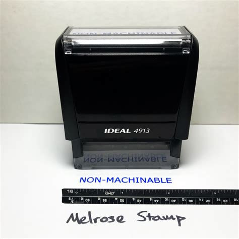 Non Machinable Rubber Stamp For Mail Use Self Inking Melrose Stamp