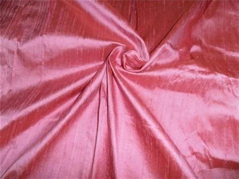 100 Pure Silk Dupion Fabric Paradise Pink Colour 44 Wide With Slubs