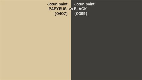 Jotun Paint Papyrus Vs Black Side By Side Comparison