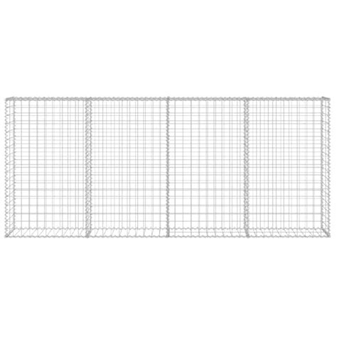 Vidaxl Mur Gabion Avec Couvercles Acier Galvanis X X Cm