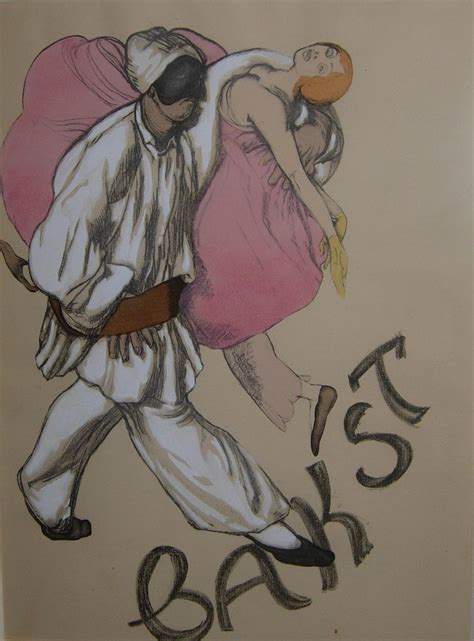 Untitled Drawing Of Male And Female Dancer L On Bakst Paris