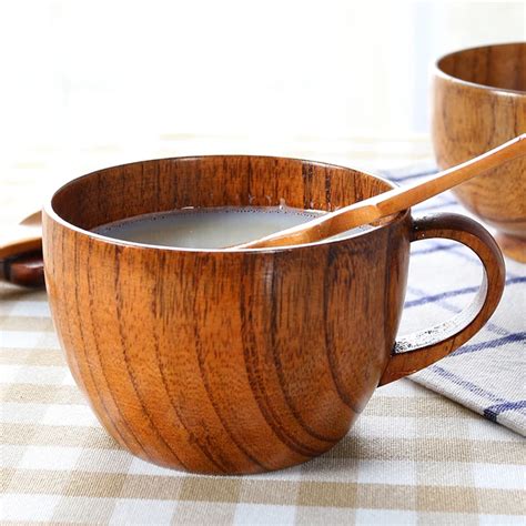 Natural Jujube Wood Coffee Mug Handmade Wooden Coffee Cup Mug 200ml