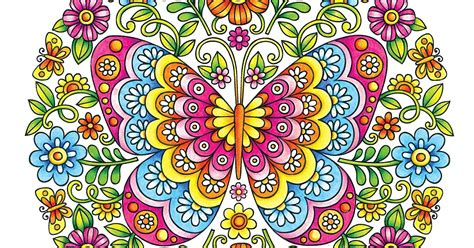 Advanced Butterfly Mandala Coloring Pages Art Klutz