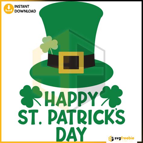 Happy Patricks Day Leprechaun Hat Free Svg St Patricks Day Svg