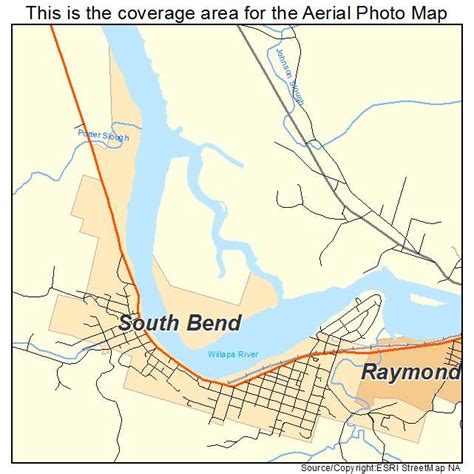 Aerial Photography Map of South Bend, WA Washington