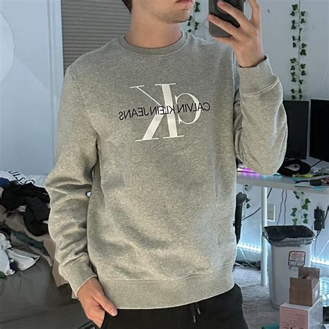 Greygray Calvin Klein Crewnecksweatshirt Depop