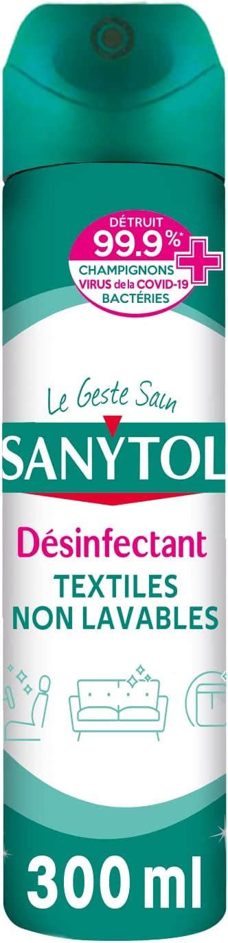 Sanytol Aérosol Désinfectant Textiles Non Lavables 300 ml