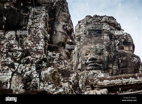 The Bayon Temple at Angkor Thom, Angkor, Cambodia Stock Photo - Alamy