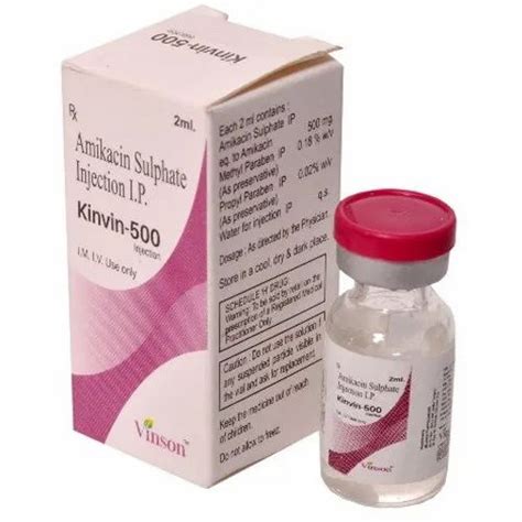 Amikacin Sulphate Injection I P For For I M I V Use Only 2 Ml At