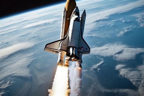 Premium AI Image Photo Space Shuttle Takes Off Into Space Elements Of