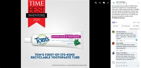 Tom's of Maine Toothpaste Tube Marketing - Truth in Advertising
